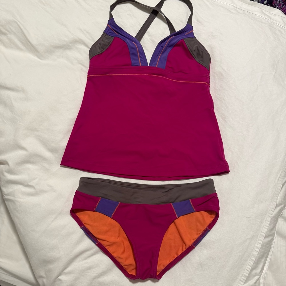 Prana Fuchsia and Purple Tankini